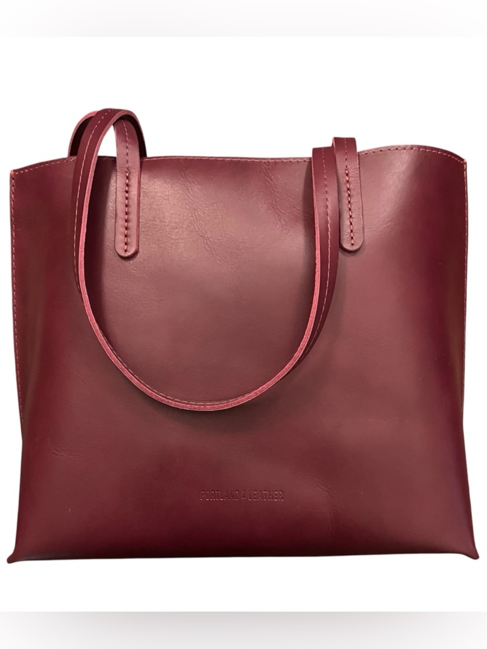 Portland Leather August Tote Bag in Lollipop - Picture 2 of 7